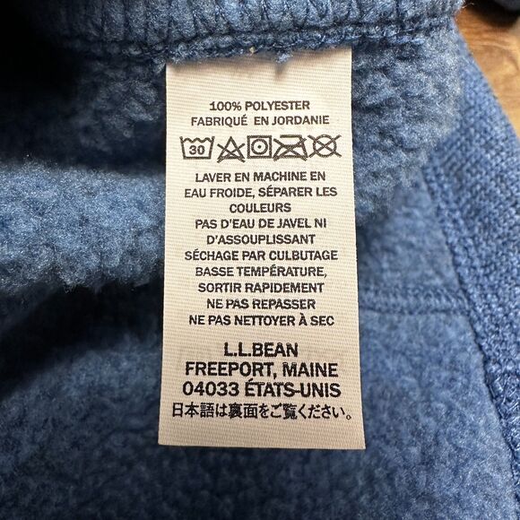 L.L. Bean Sweater Fleece Full Zip Jacket Mens L NWOT Navy - Picture 8 of 8